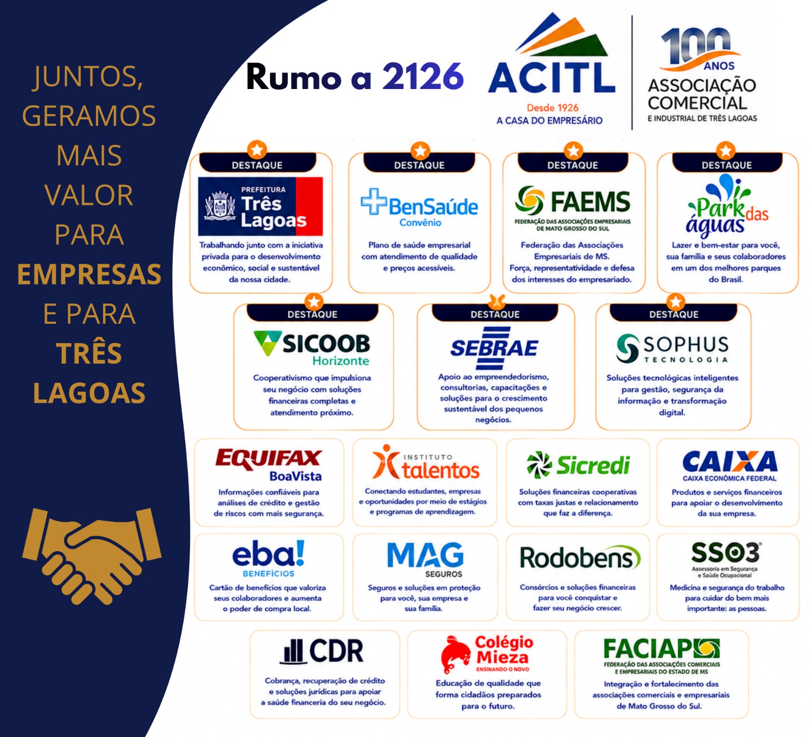 Juntos, geramos mais valor para empresas e para Três Lagoas